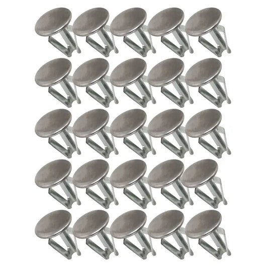 Interior Trim Clips, Chrome Head, Bag of 25: T2 Bay (1968-1979), T2 Split Bus (1965-1967)