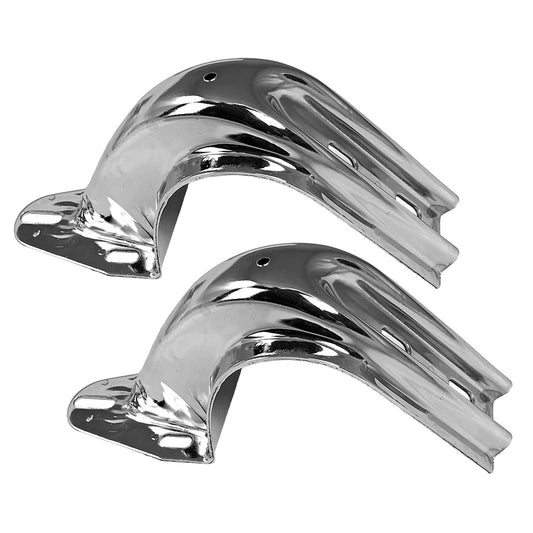 Engine lid hinge brackets, chrome