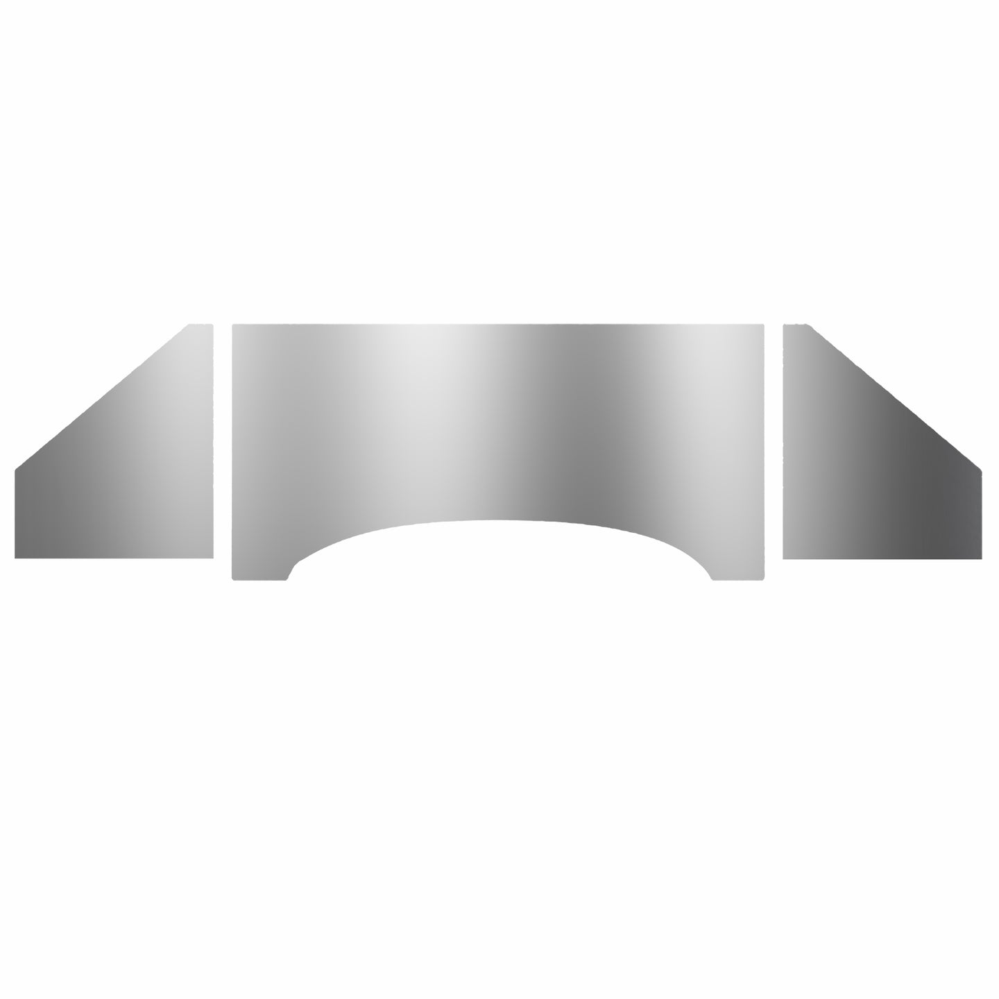 Firewall, stainless steel, chrome, smooth