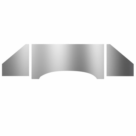 Firewall, stainless steel, chrome, smooth