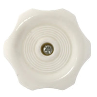 Westfalia Window Knob finished in White: T2 Bay (1968-1979)