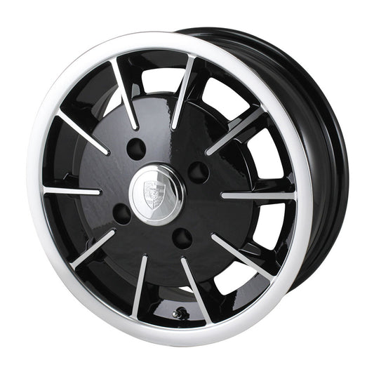 Wheel Gasburner, polished/black, 4 lug (4x130), 5.5 x 15&quot;, ET +22
