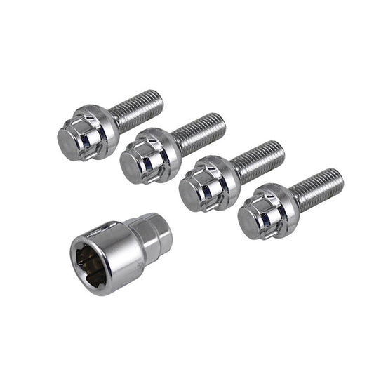 Wheelboltlocks, anti-theft, 5 lug, 12 x 1.5, 4 pieces
