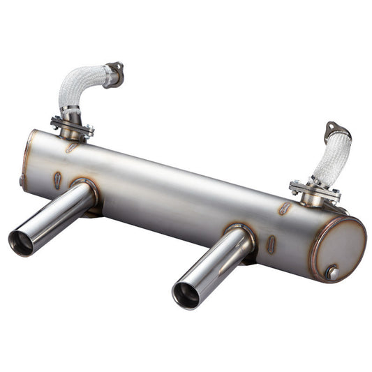 Exhaust  'Vintage Speed' German Look, without pre-heat risers / Stainless steel