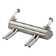Exhaust Abarth 'Vintage Speed' without pre-heat risers / Stainless steel