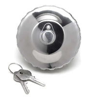 Fuel Filler Cap Stainless Steel Locking: Beetle (1961-1967), T2 Bay (1968-1971), 914 (1970-1973)