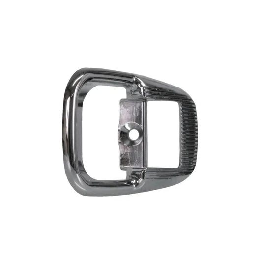 Interior Door Lock Pull Surround, Chrome: T2 Bay (1969-1973), Karmann Ghia (1969-1973), Beetle Cabrio (1971-1973)
