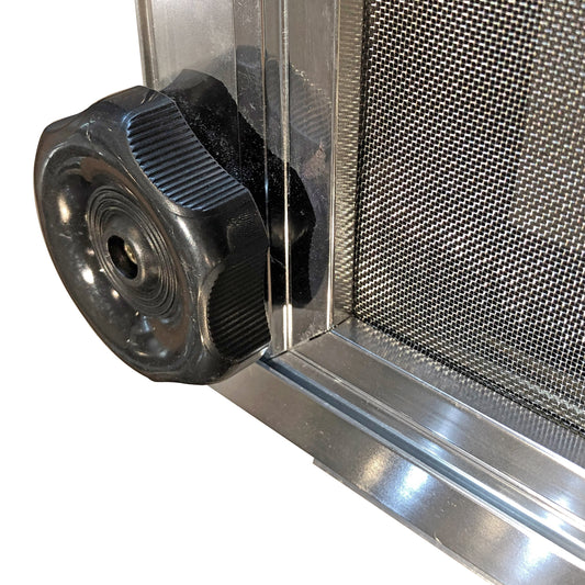 Westfalia louvre window complete, knob left Baywindow Bus 08/67-07/79