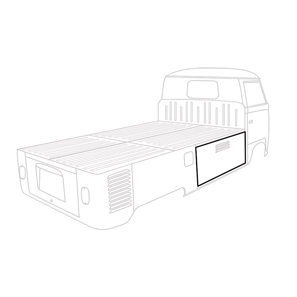 Side storage door rubber Pick Up left or right, Complete for one door