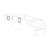 Rear Vent wing seal, central, rear, L/R, each