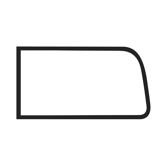 Rear side window seal with vent wing 'Deluxe' (alu trim) Bus 08/67-07/79