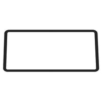 Rear window seal 'Deluxe' (alu trim)