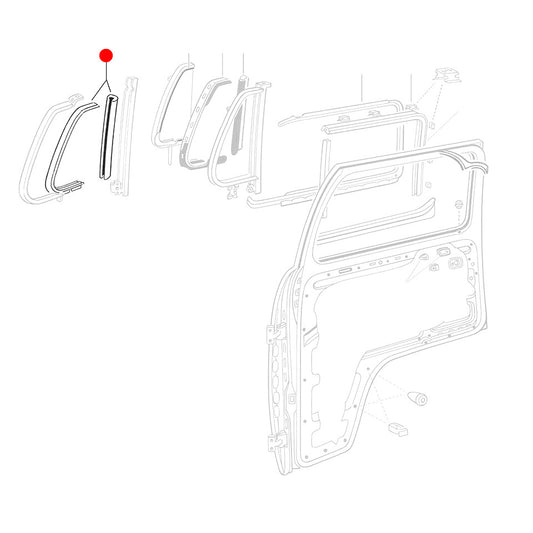 Vent wing door seal for non opening windows, each