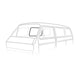 Sliding door window seal 'Deluxe' (plastic trim)