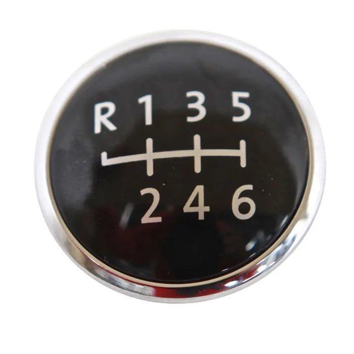 6 Speed Gear Knob Badge VW T5 (Black/Chrome)