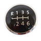 6 Speed Gear Knob Badge VW T5 (Black/Chrome)
