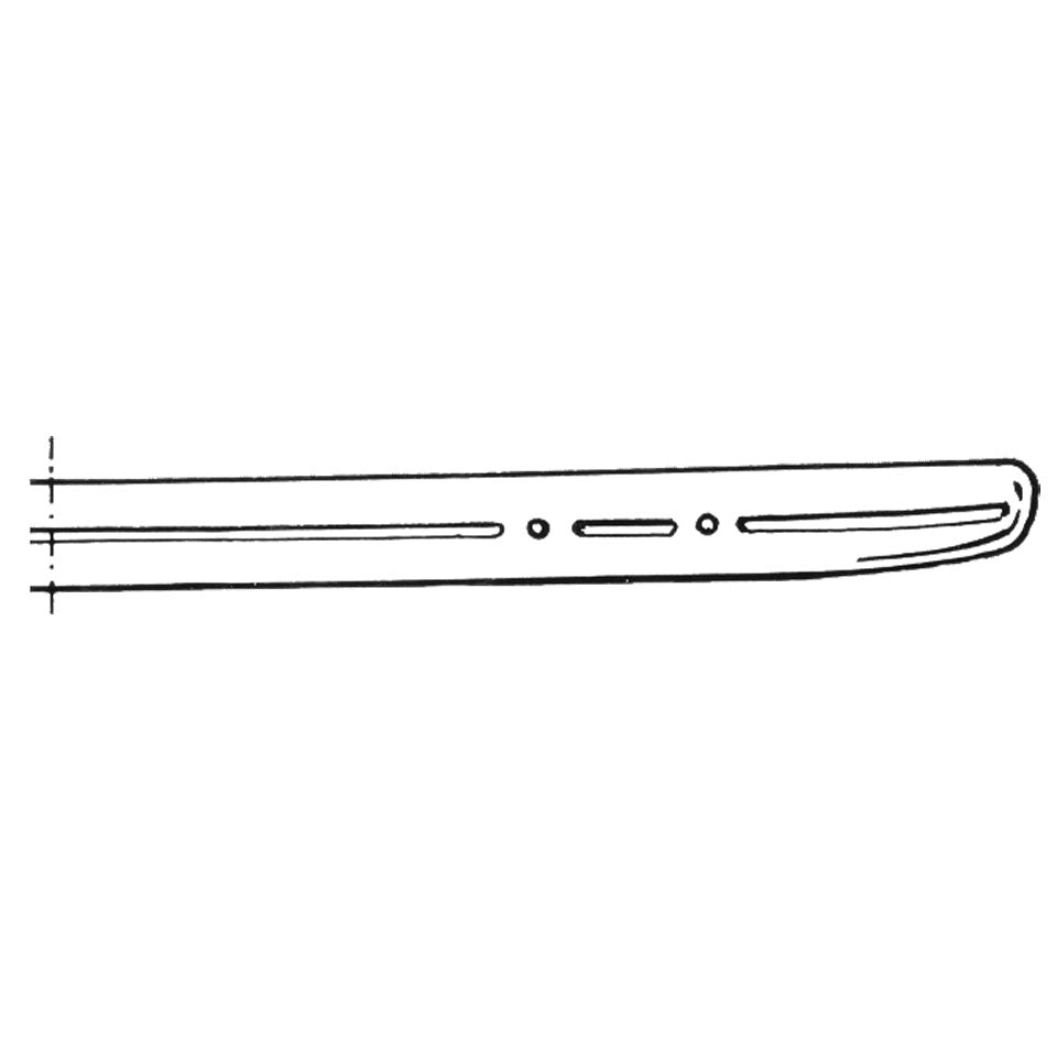 Bumper rear, with groove, bare