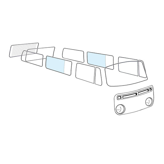 Side middle window 3/4 L/R