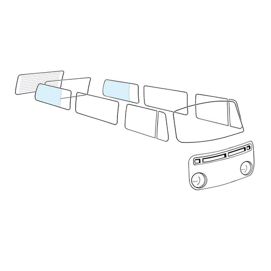 Rear side window 3/4 L/R