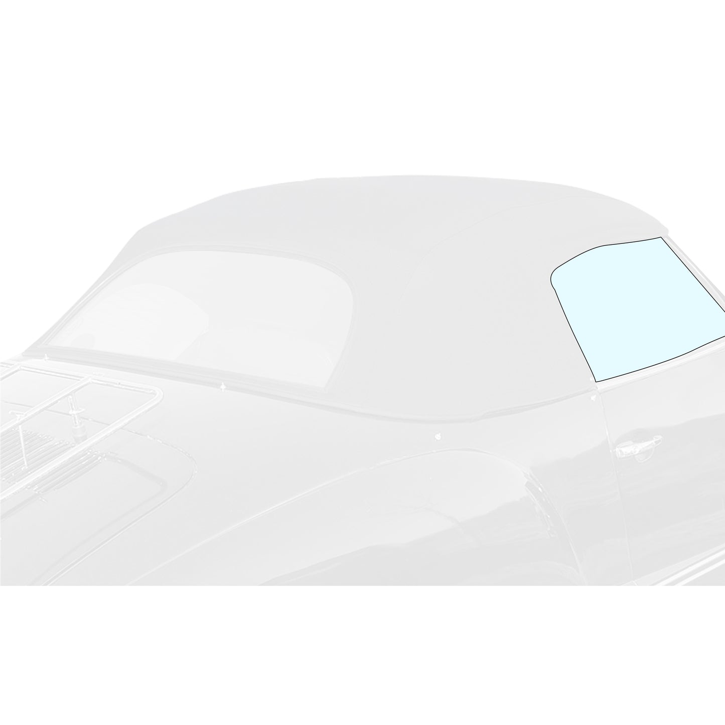Doorwindow, right, convertible