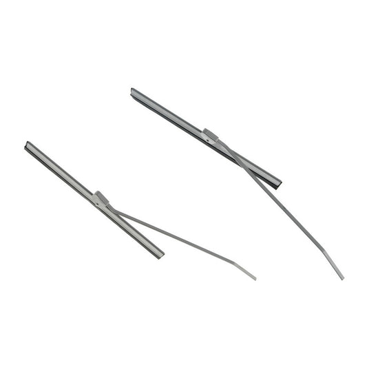 Wiper blade + arm, grey, pair, 18.50cm