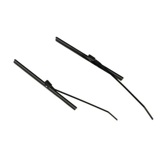 Wiper blade + arm, black, pair, 18.50cm
