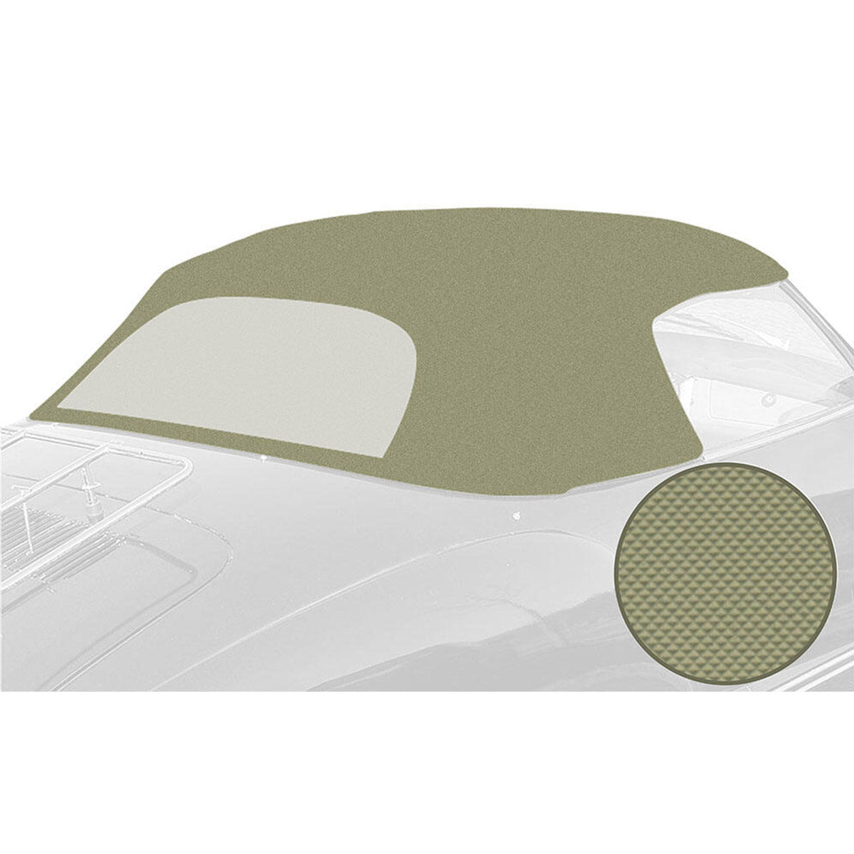 Convertible outer hood, Vinyl, beige
