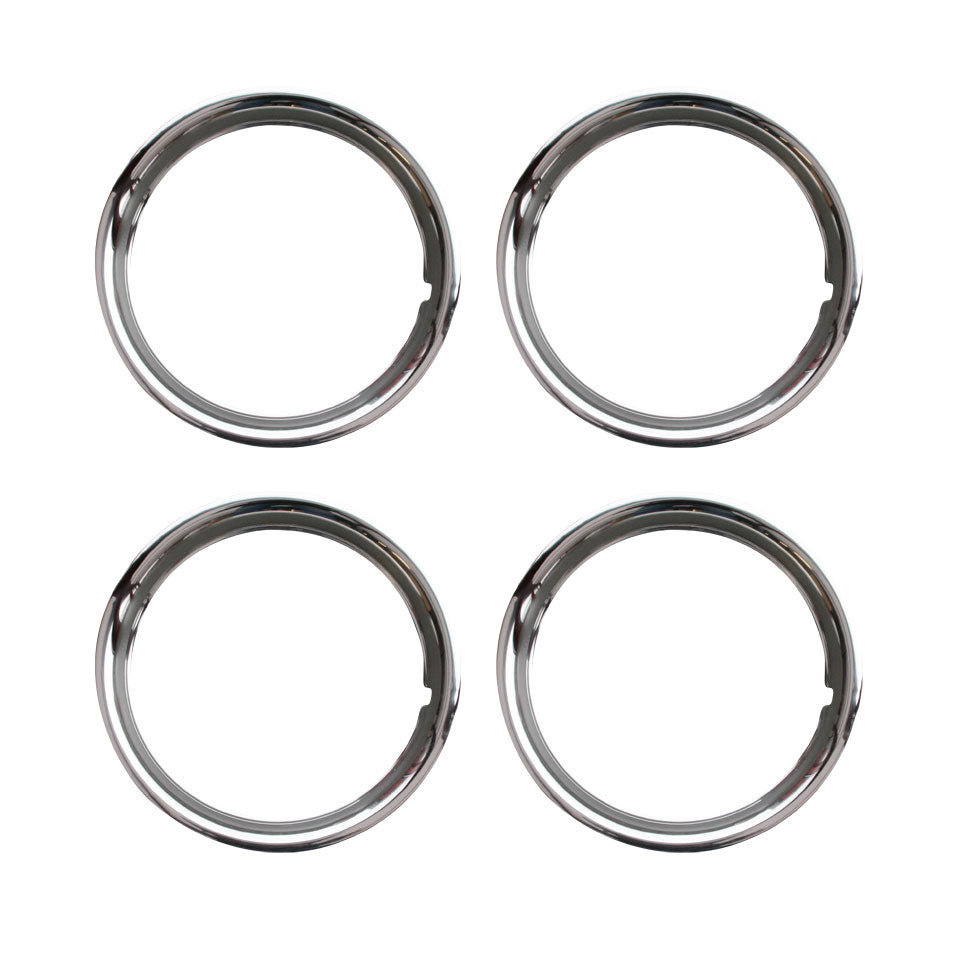 Outside, chrome wheel ring 14 inch, S/S