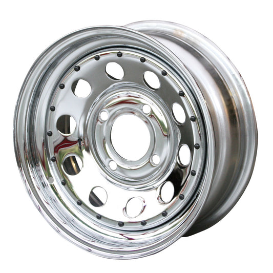 Wheel Modular, chrome, 4 lug (4x130), 6 x 15&quot;, ET +24