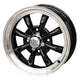 Wheel 8 spoke, black, 4 lug (4x130), 5.5 x 15&quot;, ET +30