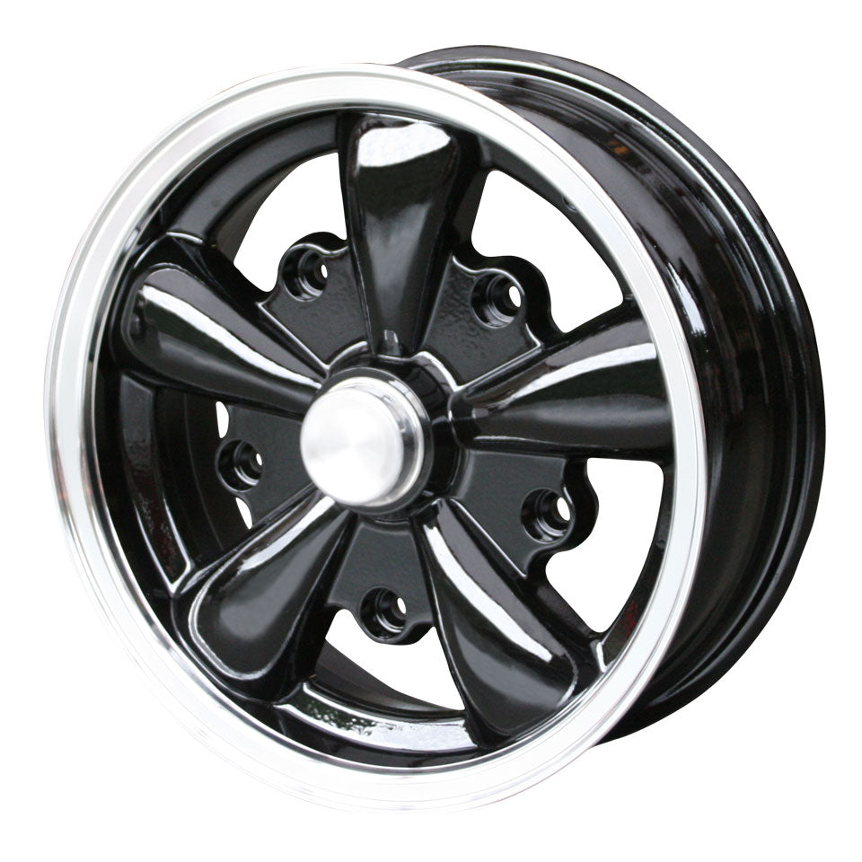 Wheel 5 spoke, black, 5 lug (5x205), 5.5x15&quot;, ET +20