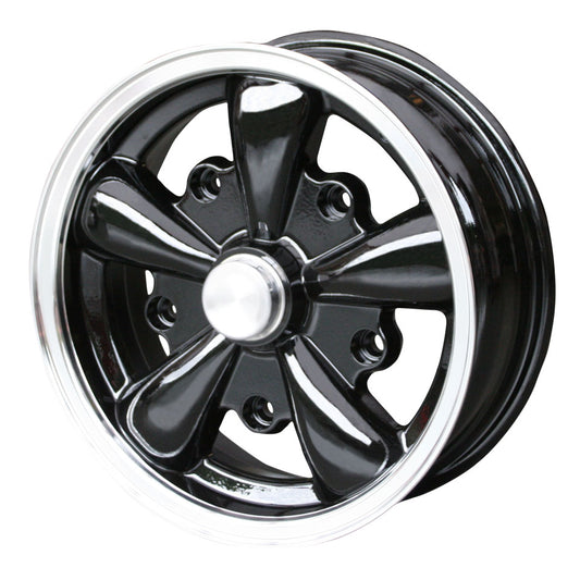Wheel 5 spoke, black, 5 lug (5x205), 5.5x15&quot;, ET +20