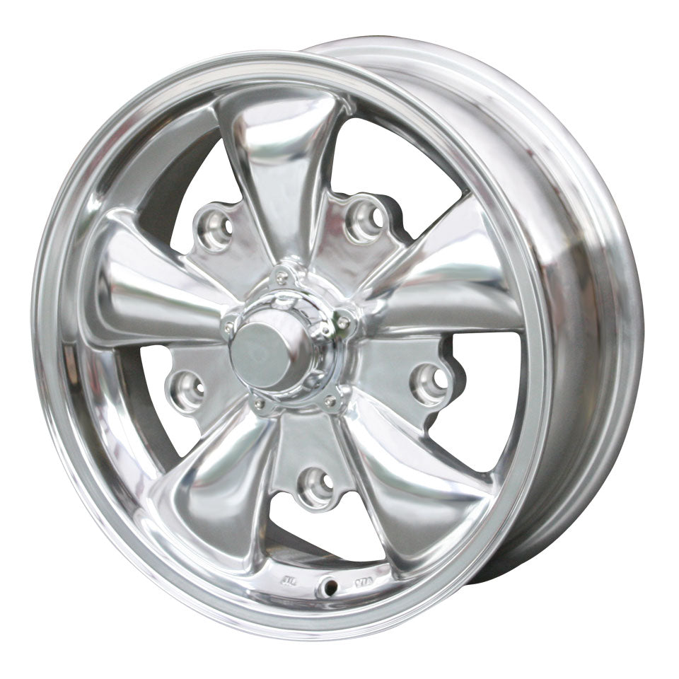 Wheel 5 spoke, polished, 5 lug (5x205), 5.5 x 15&quot;, ET +20