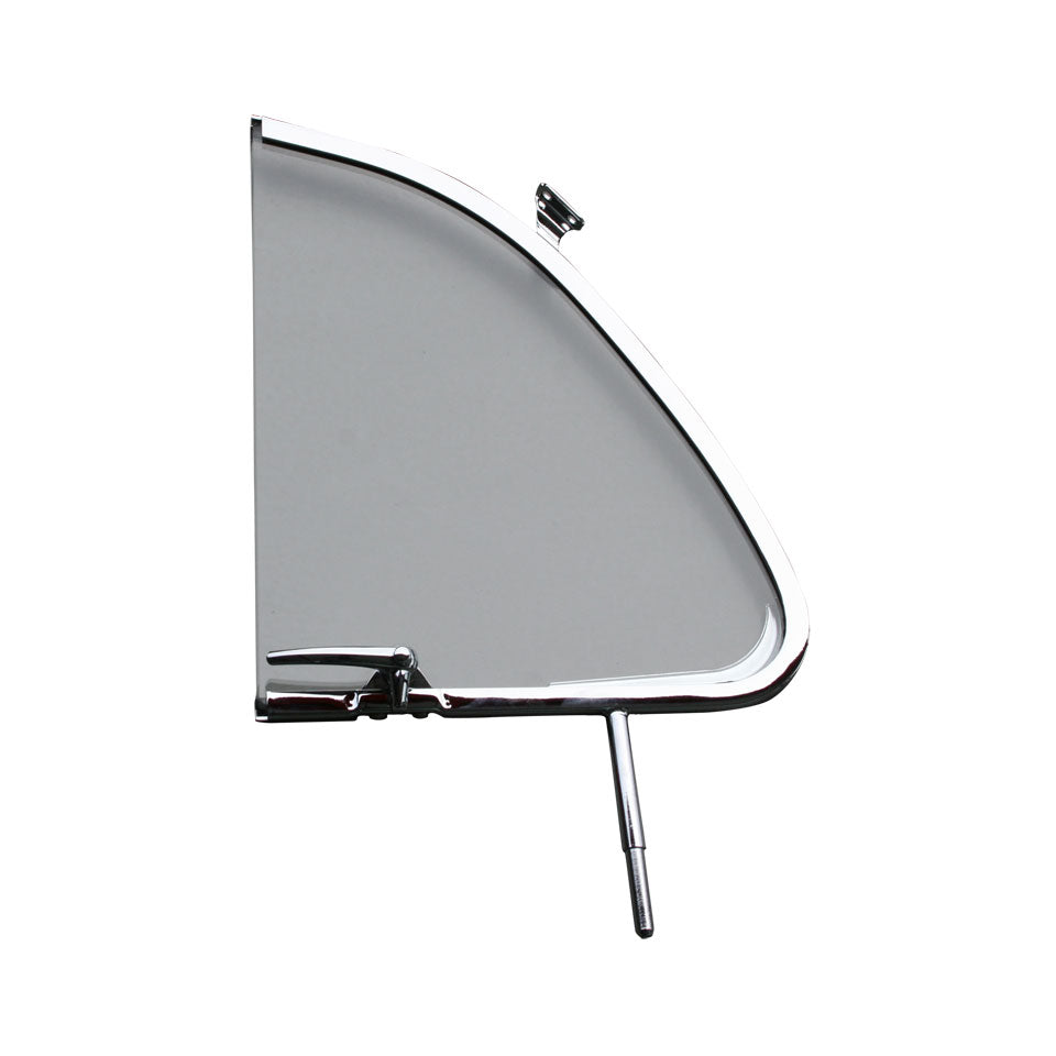 Vent window assembly, chrome, left