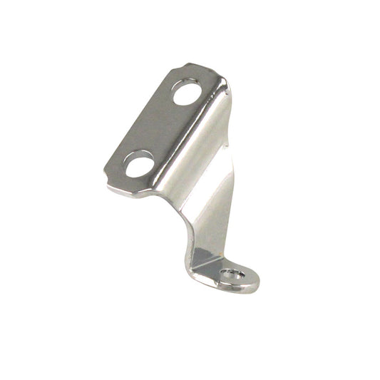 Vent wing upper mount bracket, left/chrome