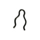 Clip for rocker arm shaft 25/30hp -, brush holder steering column