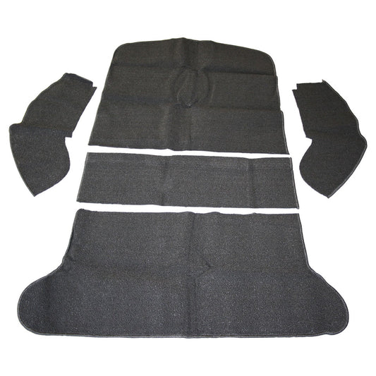 Carpet kit rear trunk without rear seats, black