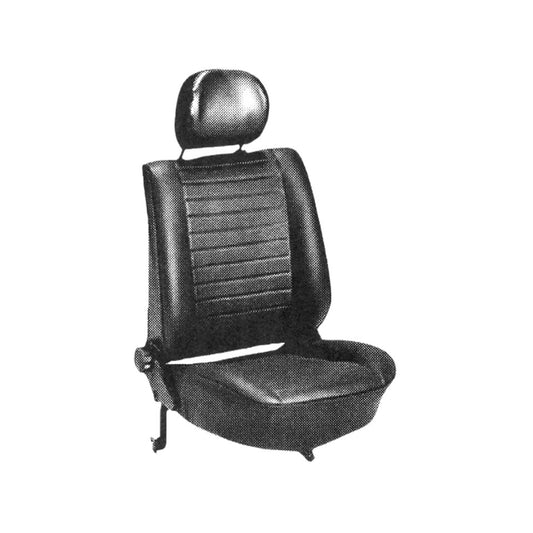 Seat cover set, black, square weave, convertible