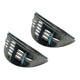 Eyebrows with louvres, chrome