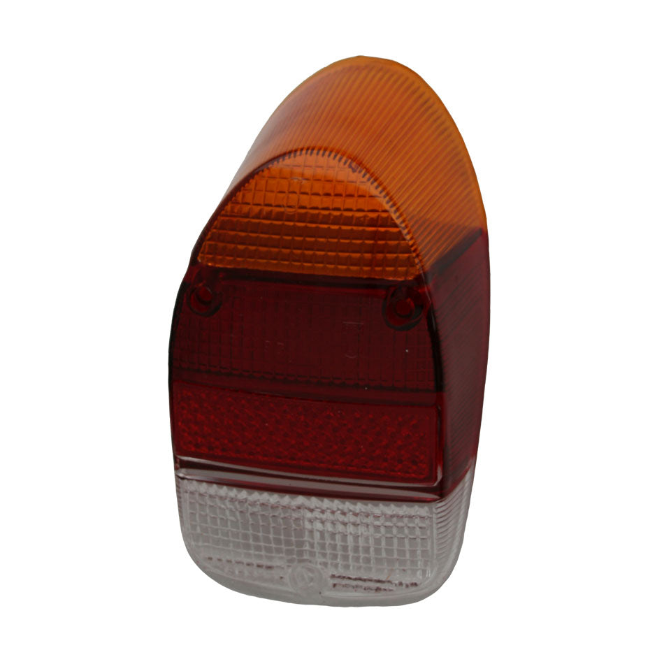 Tail light lens, European, Orange/red/transparent