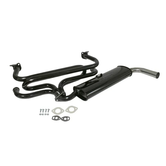 EMPI Exhaust System, Single Quiet Pack T2: T2 Bay (1968-1979), T2 Split Bus (1960-1967)