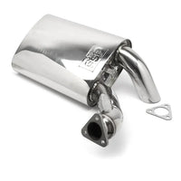 Stainless Steel Sidewinder Exhaust Silencer 1300-2100cc: Beetle (1960-1979), T2 Split Bus (1950-1967), Beetle Cabrio (1960-1979)