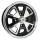 SSP 914 Style Alloy Wheel Black and Polished 5.5x15'', 4/130 PCD, ET35