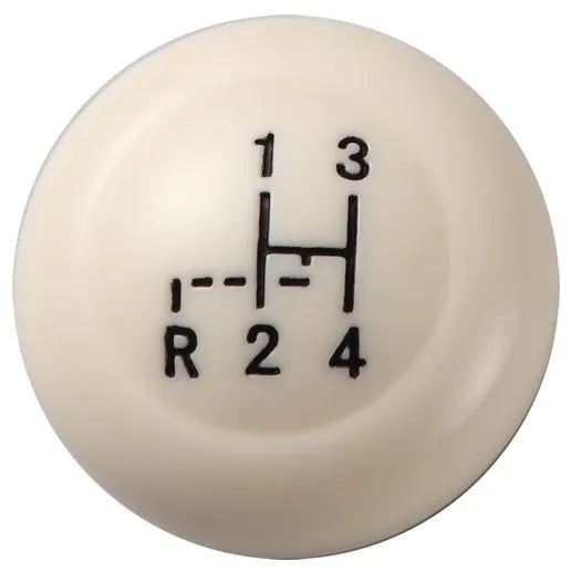 Vintage Speed Gear Knob with Stock Shift Pattern Ivory 12mm Thread: Beetle (1968-1979), T2 Bay (1968-1979), Beetle Cabrio (1968-1979)