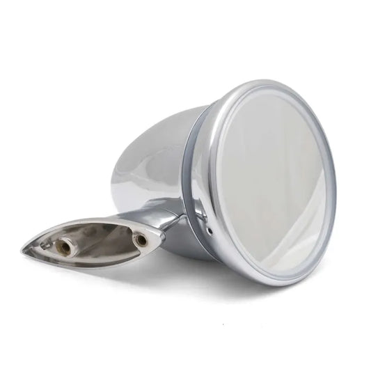 Bullet Mirror with Seal and Mounting Hardware: Beetle (1950-1979), Beetle Cabrio (1950-1967), Buggy/Baja (1950, 1979)