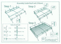 Roof rack, 3 bows, S/S Bus 03/50-07/79