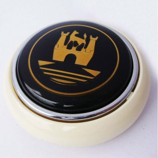 Wolfsburg horn push (split, bug, ghia) Crest Ivory/Gold