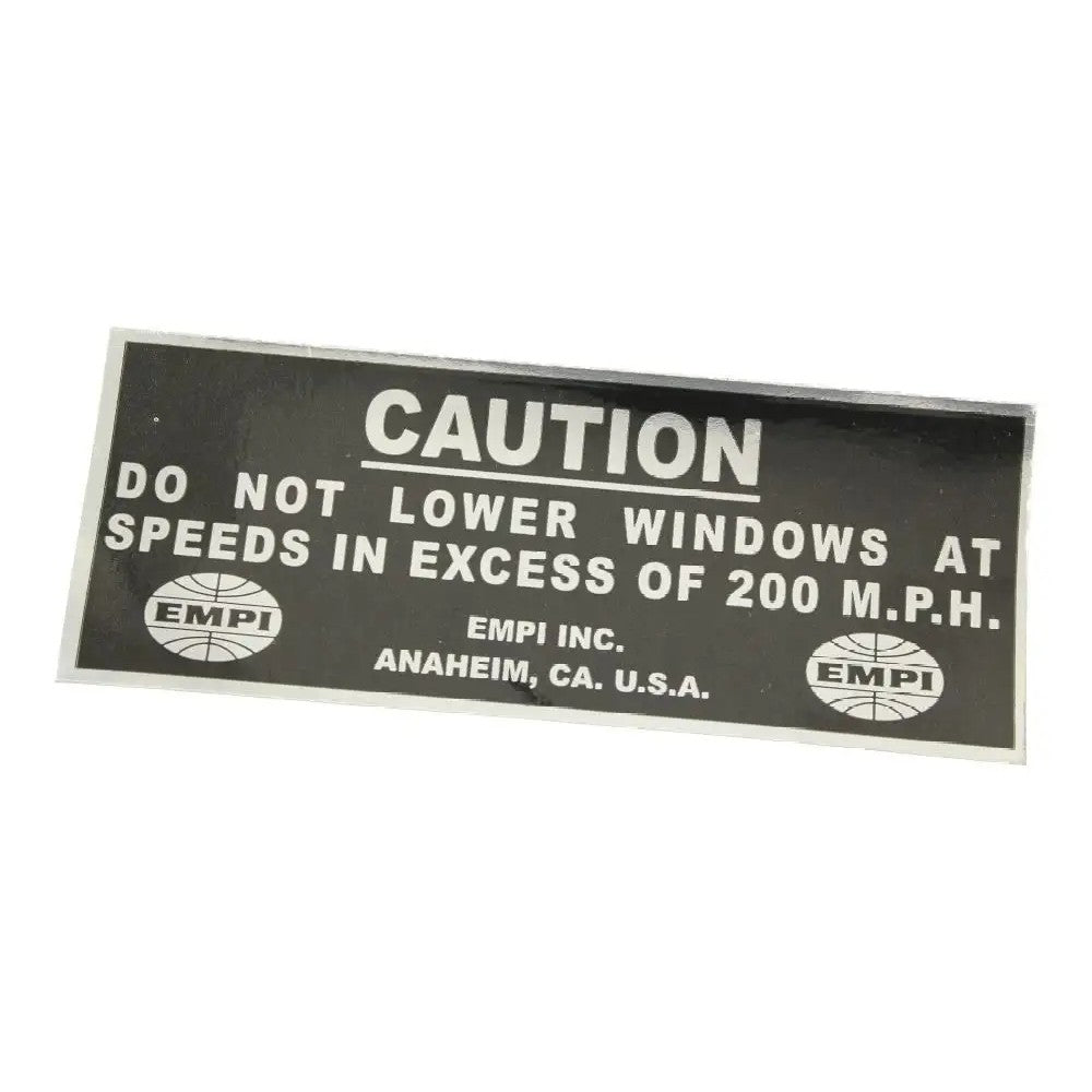 EMPI Sticker - Caution 200MPH