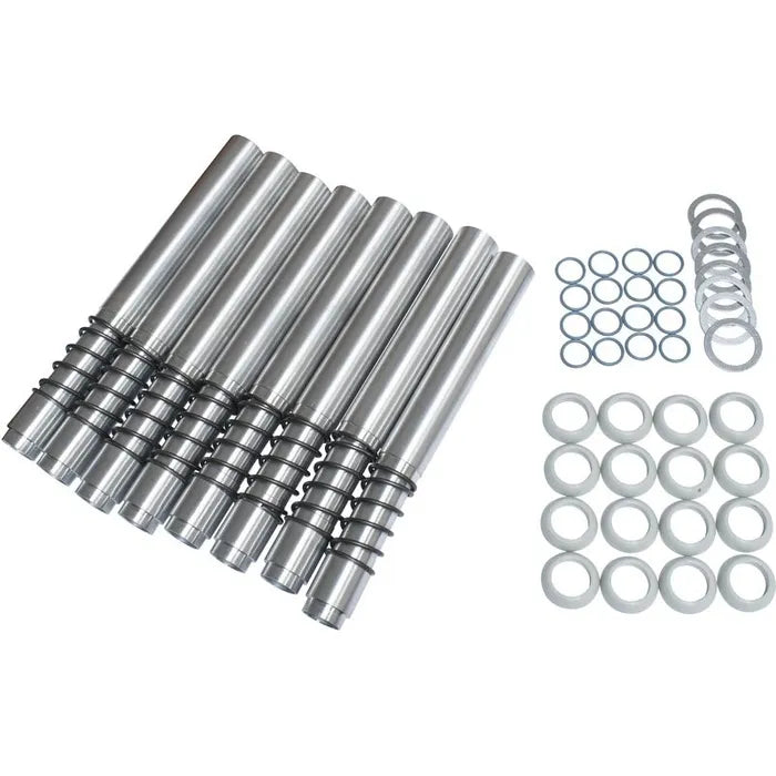 EMPI Pushrod Tube Set Spring Loaded Aluminium (Set of 8): Beetle, T2 Bay and Split Bus