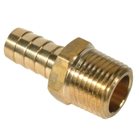 Pair of Hose Barbs 1/2'' Male Thread to 1/2'' Hose: Beetle (1960-1979), T2 Bay (1968-1979), T2 Split Bus (1960-1967)